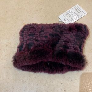NWT, Bugatteli winter rabbit fur headband